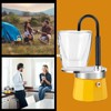 MVPLUE-Mini Express Swiss Single Tube Moka Pot Aluminum Yellow，Moka Set