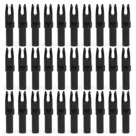 Pack of 30 Arrow Nocks Replacement Nocks for Archery ID6.2 mm/0.244 Inch Inserts Made of Plastic Replacement Nocks for Archery Hunting (Black)