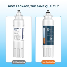 Crystala Filters LT800P Refrigerator Water Filter, Compatible with LT800P, ADQ73613401, ADQ73613402, ADQ73613408, ADQ75795104, Kenmore 9490, 46-9490, LSXS26326S, LMXC23746S, LMXC23746D (Pack of 4)