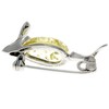 Baltic Amber Sterling Silver Mouse Brooch Pin 4107, Sterling Silver,