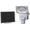 Maxsa 44642-CAM-WH Secure Motion-Activated Solar Security Camera and Floodlight -