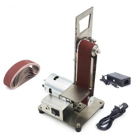 Grinder Electric Belt Sander, DIY Mini Electric Belt Sander Grinding Polishing Machine Multifunctional Grinder, with 10PCS Sand Belt