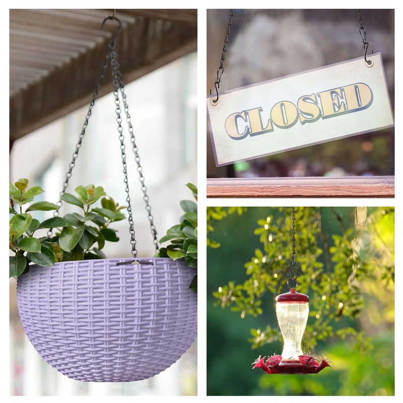 Black Chain for Hanging Plants, 6 PCS Small Chain for