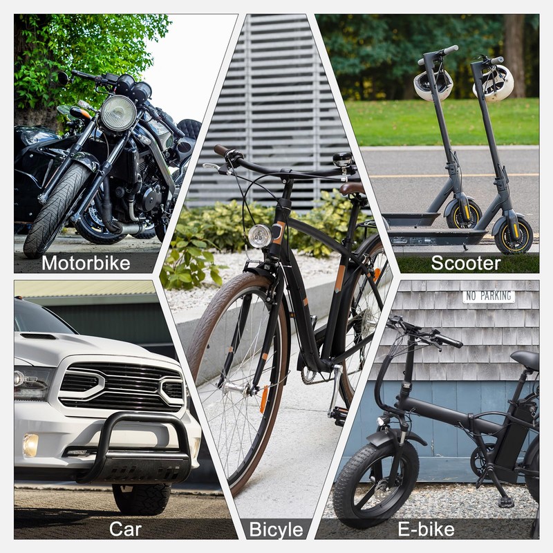 NineLeaf Bike Alarm Anti Theft with Remote Control, Rechargeable Bike