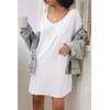 Ekouaer Womens Tshirt Nightgown Cotton V Neck Sleepshirts Comfy Casual