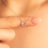 Collar Corazon Plata Regalo Pareja Novia Aniversario Mujer