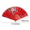 VerdeBlomm 2Pcs Handheld Fans | ‌‌Floral Pattern‌ Hand Held Fan
