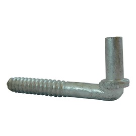 J BOLT HINGE: 5/8" x 6" long screw-in lag bolt hinge for chain link fence ~ easy install, Heavy Duty screw hook and eye male hinge ~ Gate post side hinge bolt ~ Pin Hinge Lag-bolt.