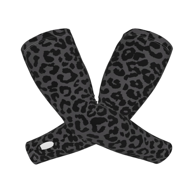 Black Leopard Cheetah Gardening Arm Sleeves for Women Men –