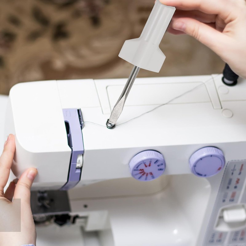 yueton 2PCS Sewing Machine Screwdriver White Sewing Machine Needle Plate