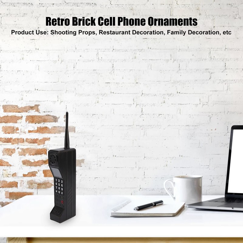 EIMSOAH Retro Brick Cell Phone Ornament, Vintage Cellular Phone Model,