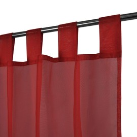 Megachest sheer Voile Tab Top Curtain(burgandy, 56" wideX81 drop(W142cmXH206cm))