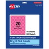Avery Printable Square Scalloped Labels with Sure Feed Technology, 1-5/8"