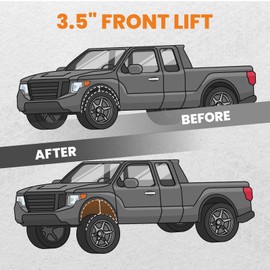 maXpeedingrods 3.5" Front Leveling Kit for Dodge Ram 1500 2500 3500 4WD 1994-2013, Lift Coil Spring Spacers for Pickup Trucks