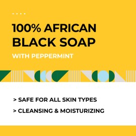 AKWAABA African Black Soap (4oz) (Peppermint)