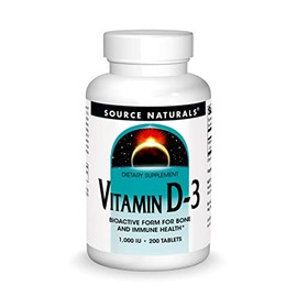 Source Naturals Vitamin D-3 1000 iu Supports Bone & Immune Health (200 Tablets)