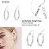 EPVOA Silver Hoop Earrings for Women, 925 Sterling Sliver Hoop