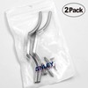 Anley 2 PCS Silver FlagPole Halyard Rope Cleat Hook -