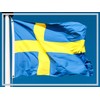Aricona Sweden Flag, Swedish National Flag with Brass Eyelets, 90