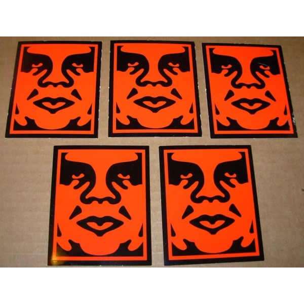 SHEPARD FAIREY Obey Giant Sticker 2.5 X 3 in RED