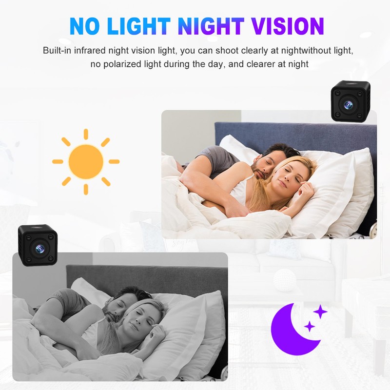 Mini WIFI Security Camera 1080P HD Night Vision Small Wireless