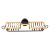 Faucet Storage Shelf Aluminum Plastic Two Containers with Towel Rod