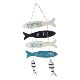 Levemolo Nautical Style Wooden Fish Wall Art Decor Unique Hanging Pendant for Beach Themed Home Decoration Elegant Design with Lanyard for Coastal and Ocean Inspired Interiors