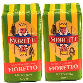 Moretti Polenta Fine | Fioretto - 500 Gram (Pack of 2)