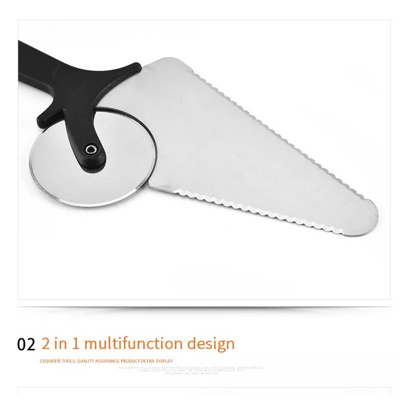 Pizza Cutter and Server Slicer Super Sharp Stainless Steel Wheel