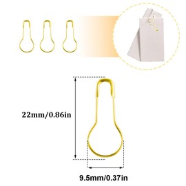Ruidee 1000 pcs Metal Safety Pins Gourd Pin Bulb Pin Calabash Pin Bead Needle Pin Clothing Tag Pin DIY Home Accessories (Gold)