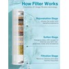 Cobbe Filtered Shower Head with Handheld, High Pressure 6 Spray