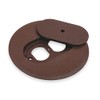 Floor Box Cover, Round, 6 in., Brown