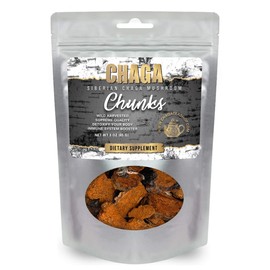 Siberian Chaga Mushroom Chunks Wild Harvested 3 Oz. (85g)