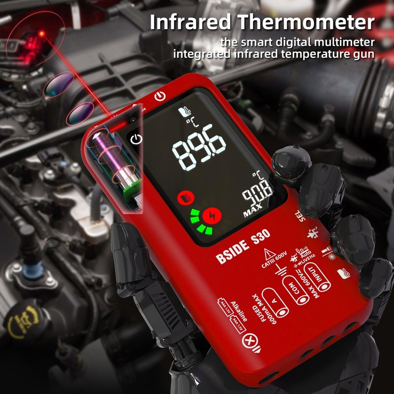BSIDE S30 Smart Digital Multimeter Infrared Thermometer High Voltage Diode