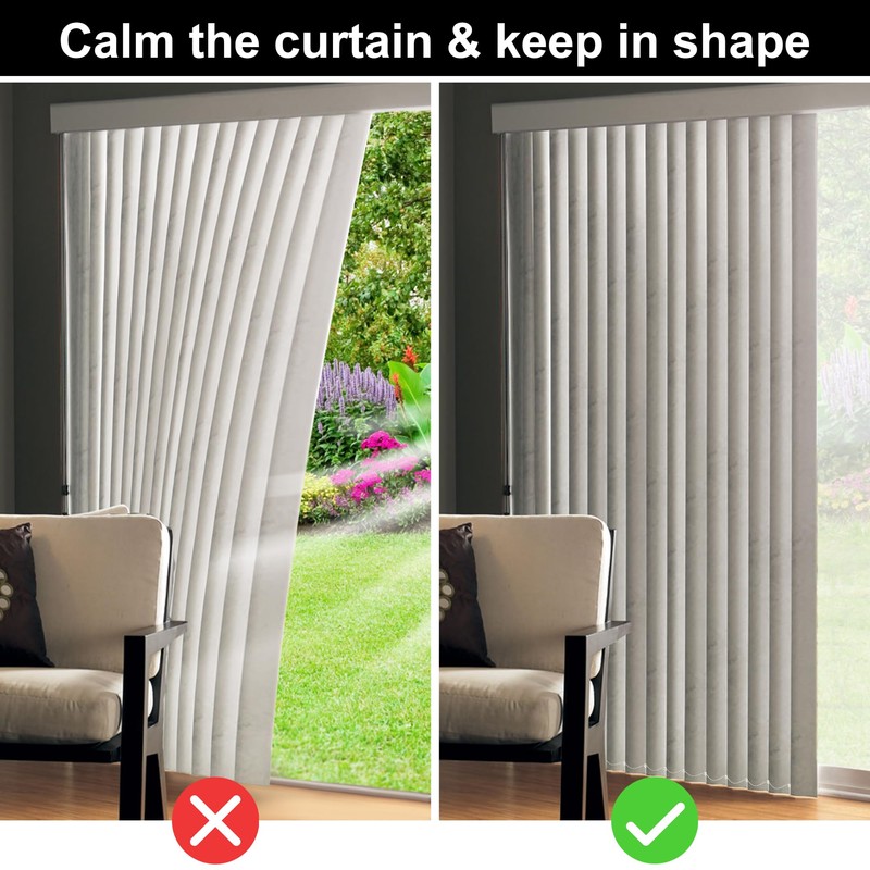 Slat Curtain Weighted Panels Pack of 10 Slat Curtain Replacement