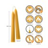 Natural Beeswax Taper Candles, DEYBBY Smokeless and Dripless Beeswax Candles,