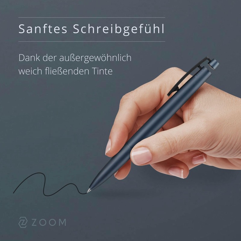 ZOOM C1 Oil Based Ballpoint Pen, 0.7 mm, Graphite Blue,