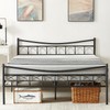 VECELO Full Size Bed Frame with Headboard,Platform Mattress Foundation,Heavy Duty