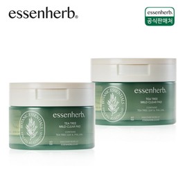 Essentherb (현대Hmall)에센허브 티트리 마일드 클리어 패드 60매+60매 (Hyundai Hmall) Essen Herb Tea Tree Mild Clear Pad 60 Sheets + 60 Sheets
