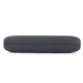 Megan 2096-01 Glasses Case, Compact, Slim, Good, Men's Metal Hard Case, Black
