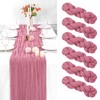 6 Pack Dusty Rose Cheesecloth Table Runner Gauze Table Runner