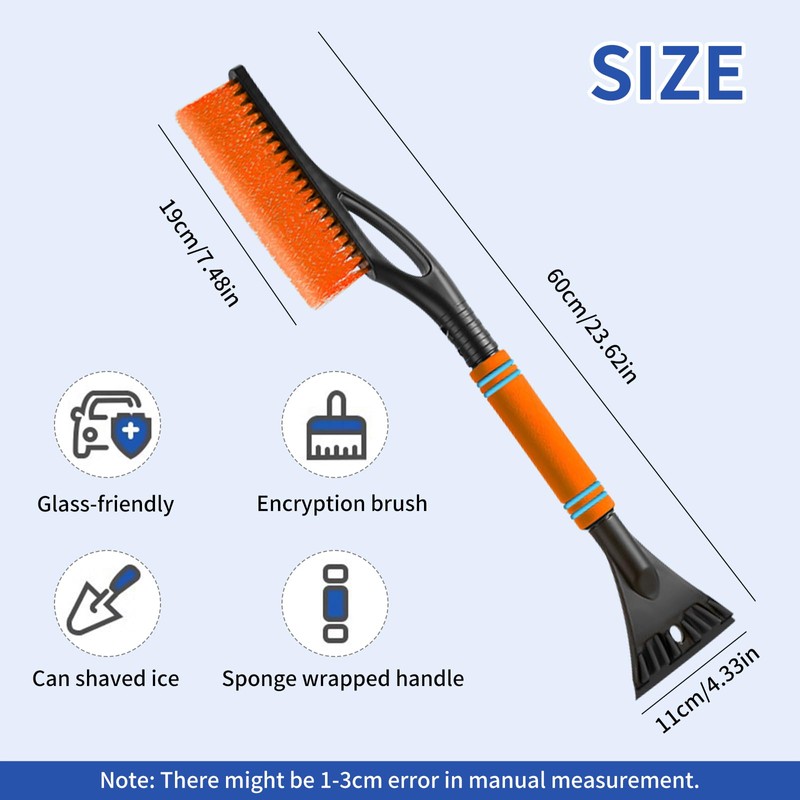SooGree 26.7" Snow Brush & Ice Scraper for Car Windshield,