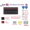 Mear Gear Boat Marine 8 Gang Switch Panel Circuit Breaker