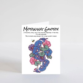 PICTURE THIS PRINTS Rude Morning Glory Birth Flower, Morning Glory Birth Flower Meaning Greeting Card, Sarcastic Birthday Card, Floral Botanical September Birthday Wishes, Comes with Envelope (5x7”)