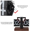 Flip Desk Clock Vintage 24 Hours Anti Slip Base Rotary