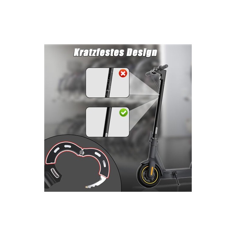 E Scooter Lock, Handcuff Lock with Key & Waterproof Bag,