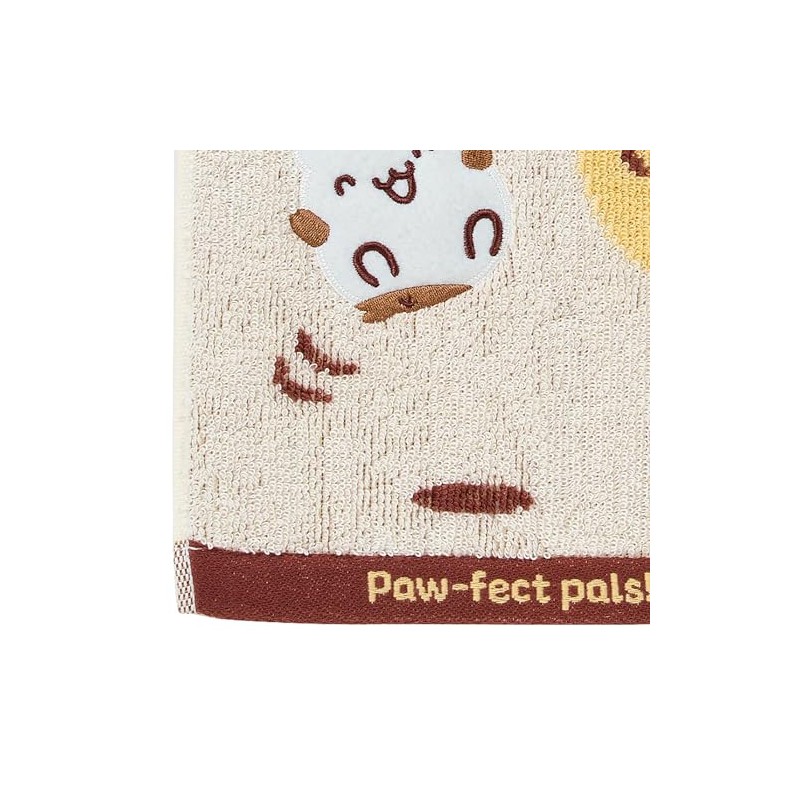 Sanrio 613118 Hand Towel (Pudding and Muffin Nakayoshi Time), Pompom