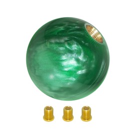 Monrand Green Weighted Round Ball Shift Knob M12*1.25 Universal Marble Style Gear Shifter Knobs Fit for 5 6 Speed Manual Vehicles with Three Adapters M8*1.25, M10*1.25, M10*1.5