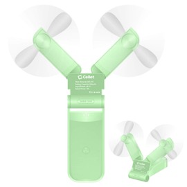 Cellet 2-In-1 Portable Handheld Mini Fans Two Speed Air Cooling USB Rechargeable Lightweight Ideal for Home, Office Amusement Park, Summer, Travel, Hiking, Running and other Outdoor Activities (Green)