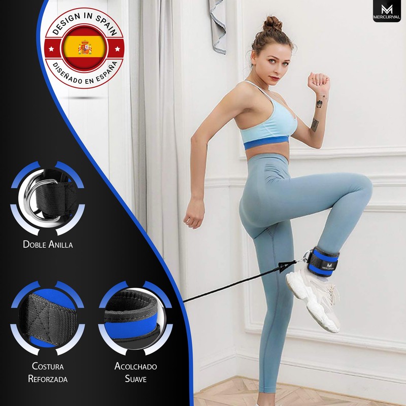 MERCURYAL Pack of 2 Fitness Foot Loops Cable Pull -